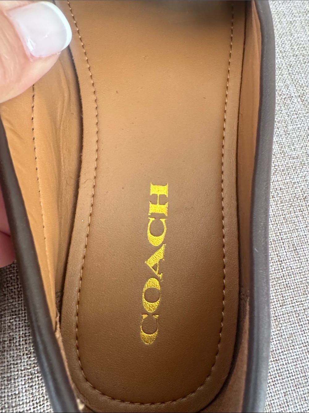 COACH Women's Brown Signature Canvas Loafers - Picture 11 of 11